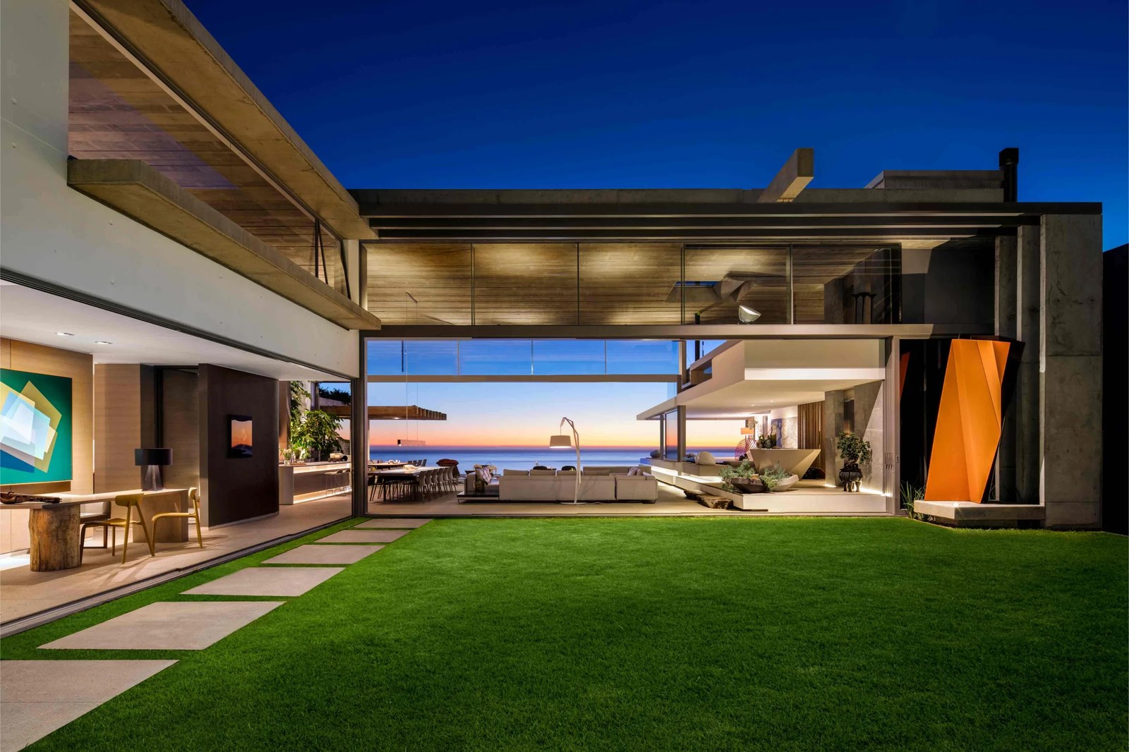 Sun deck with loungers